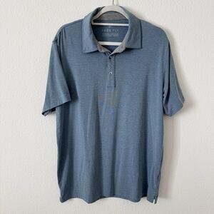 Free Fly Shirt Mens Size Large Performance Bamboo Polo Blue Stretch
